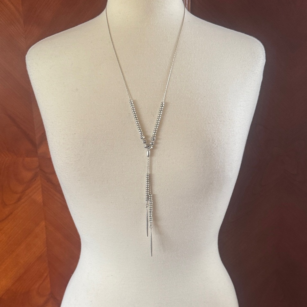 Lucky Brand Silver Beaded Necklace